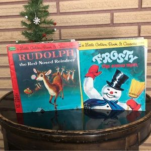 50's "Frosty the Snowman" & "Rudolph the Red-Nosed Reindeer" Little Golden Books